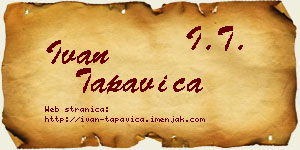 Ivan Tapavica vizit kartica